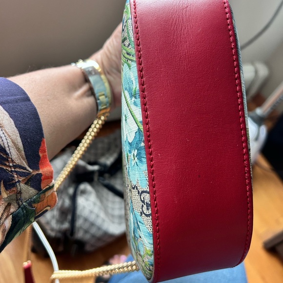 Gucci GG Supreme mini Blooms Chain Crossbody/Shoulderstrap - Picture 4 of 11